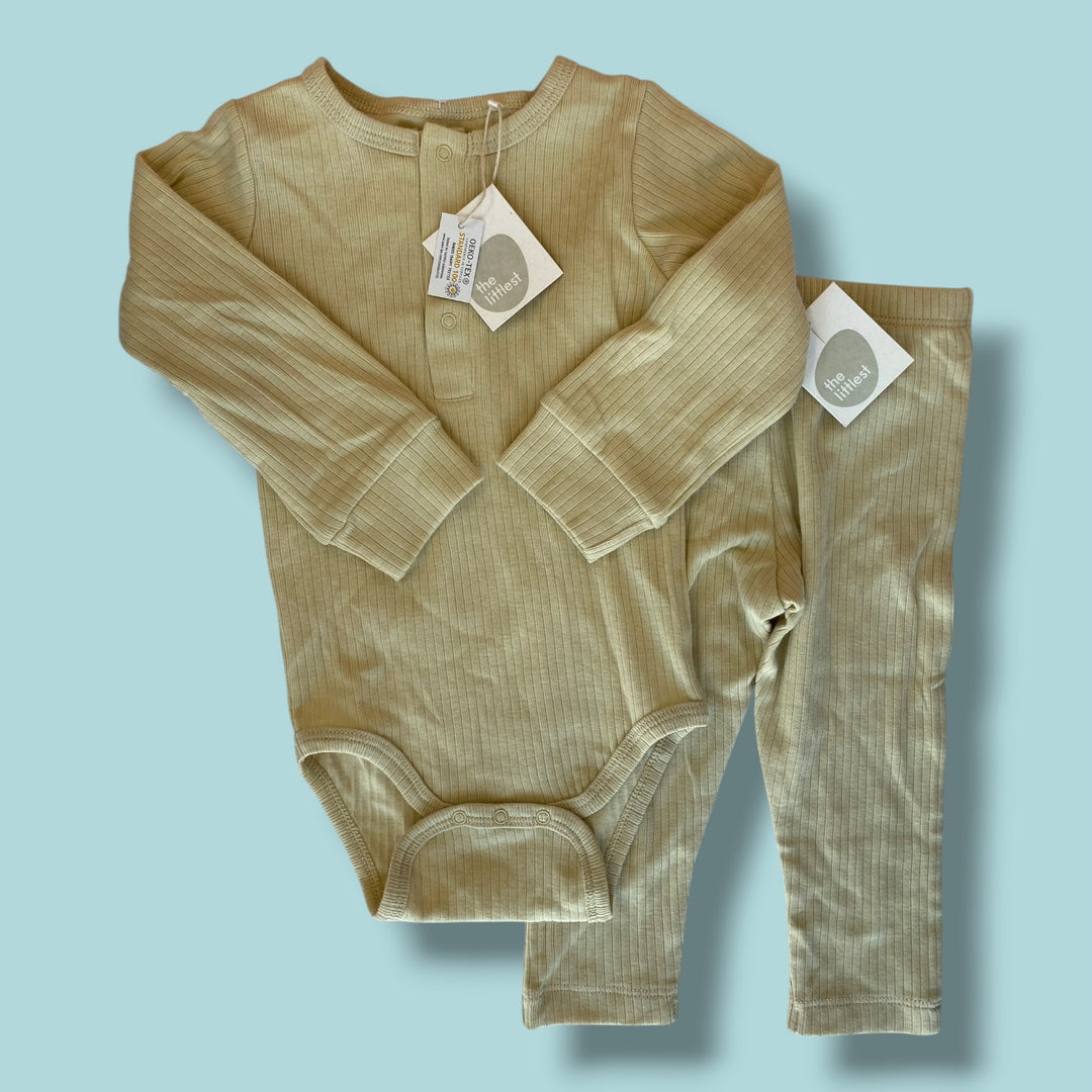 yellow The littlest nwt ribbed set, 6-12m