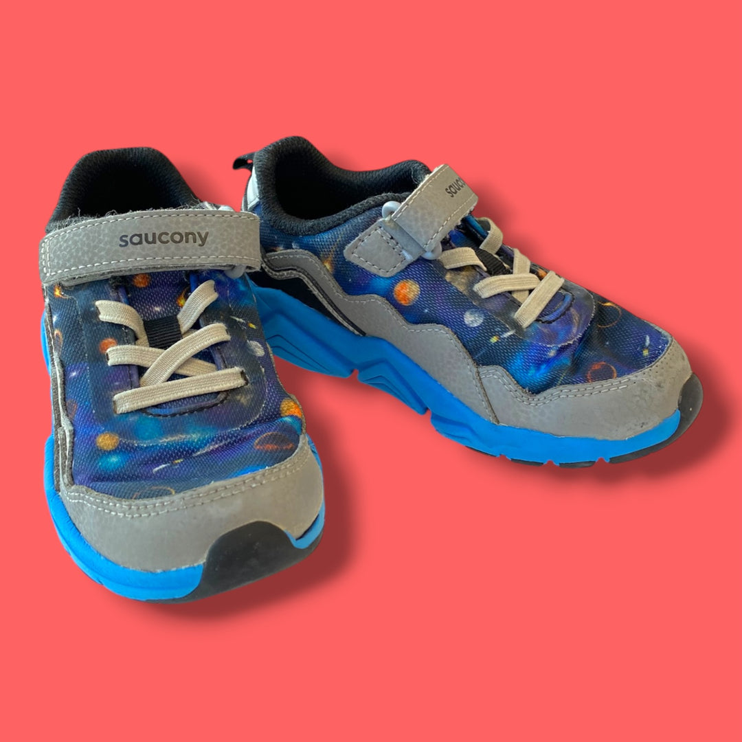 blue saucony sneakers, 11.0