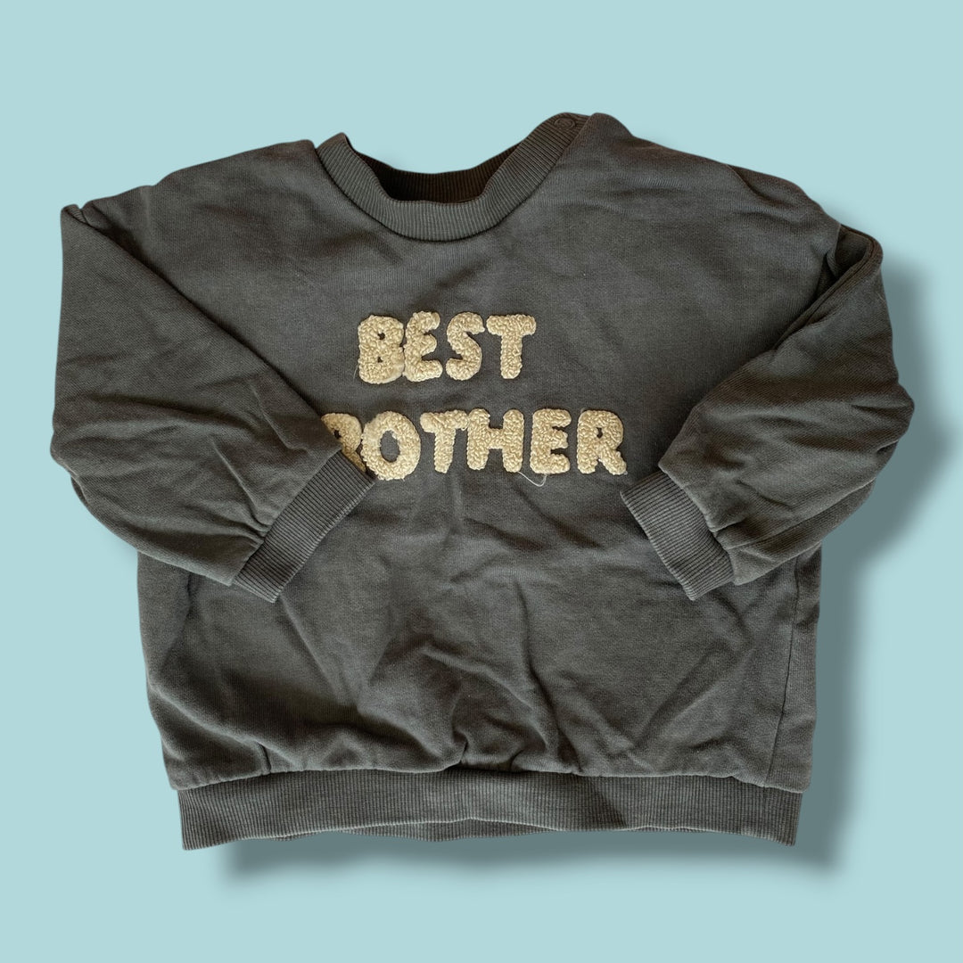 Grey H&amp;M best brother sweatshirt, 12m