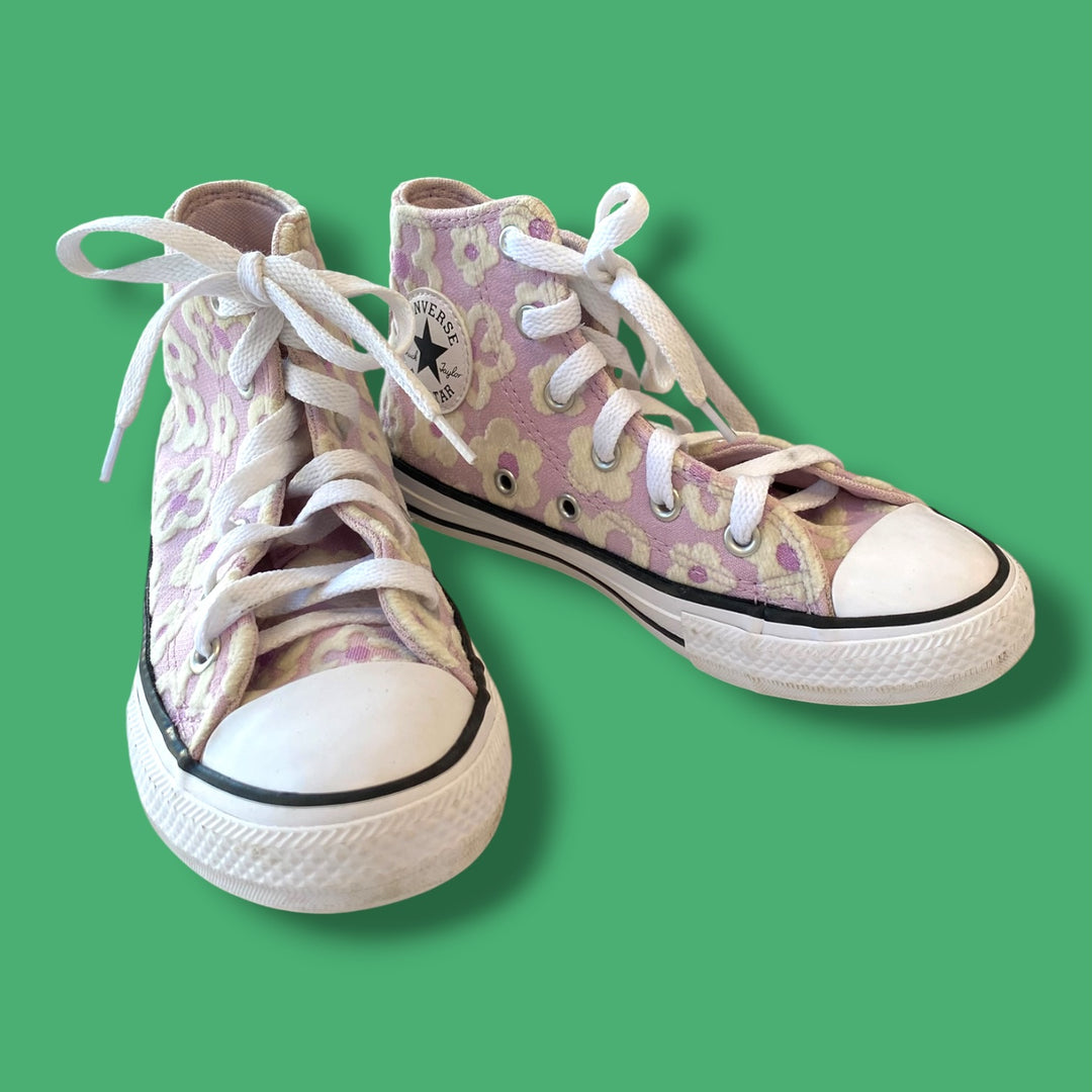 Purple Converse High Top Shoes, 13.0
