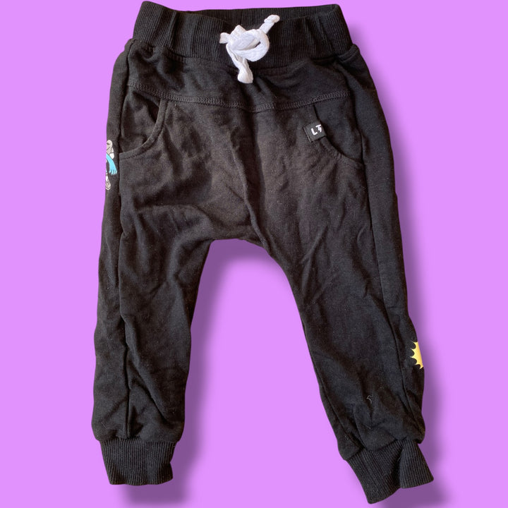 Black Kick Back Crew Joggers, 12-18m