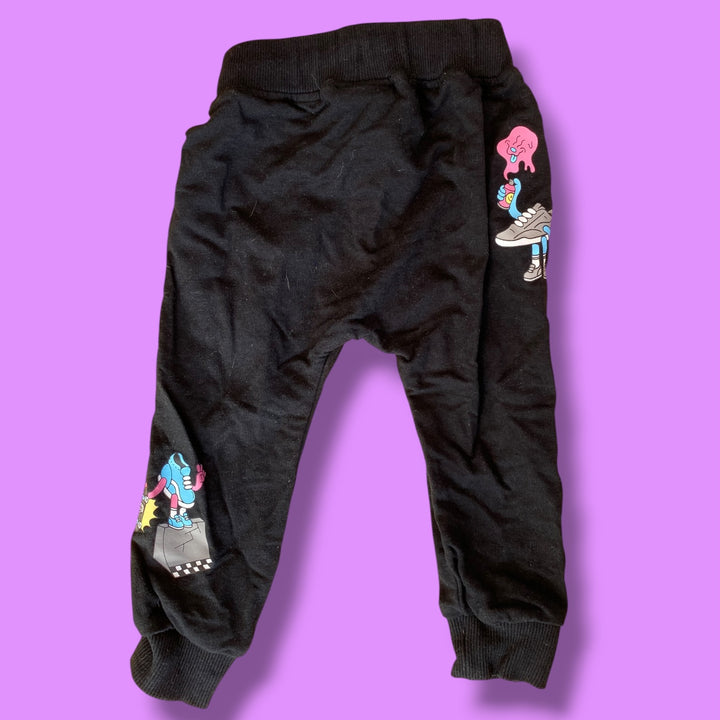 Black Kick Back Crew Joggers, 12-18m