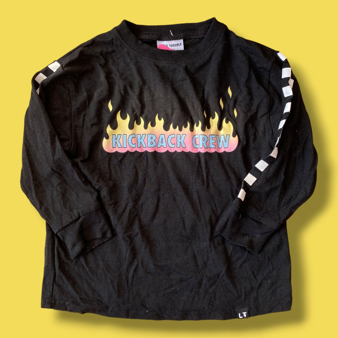 Black Kick Back Crew Long, 18-24m