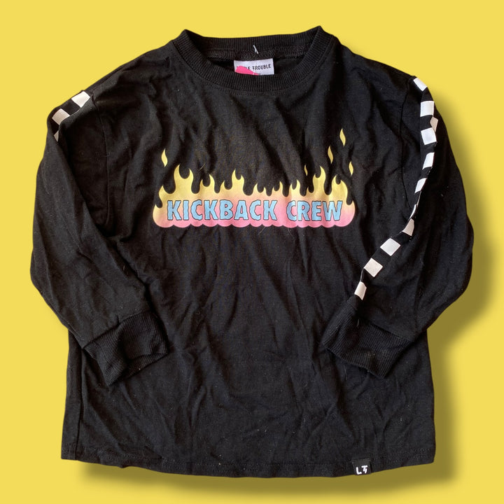 Black Kick Back Crew Long, 18-24m