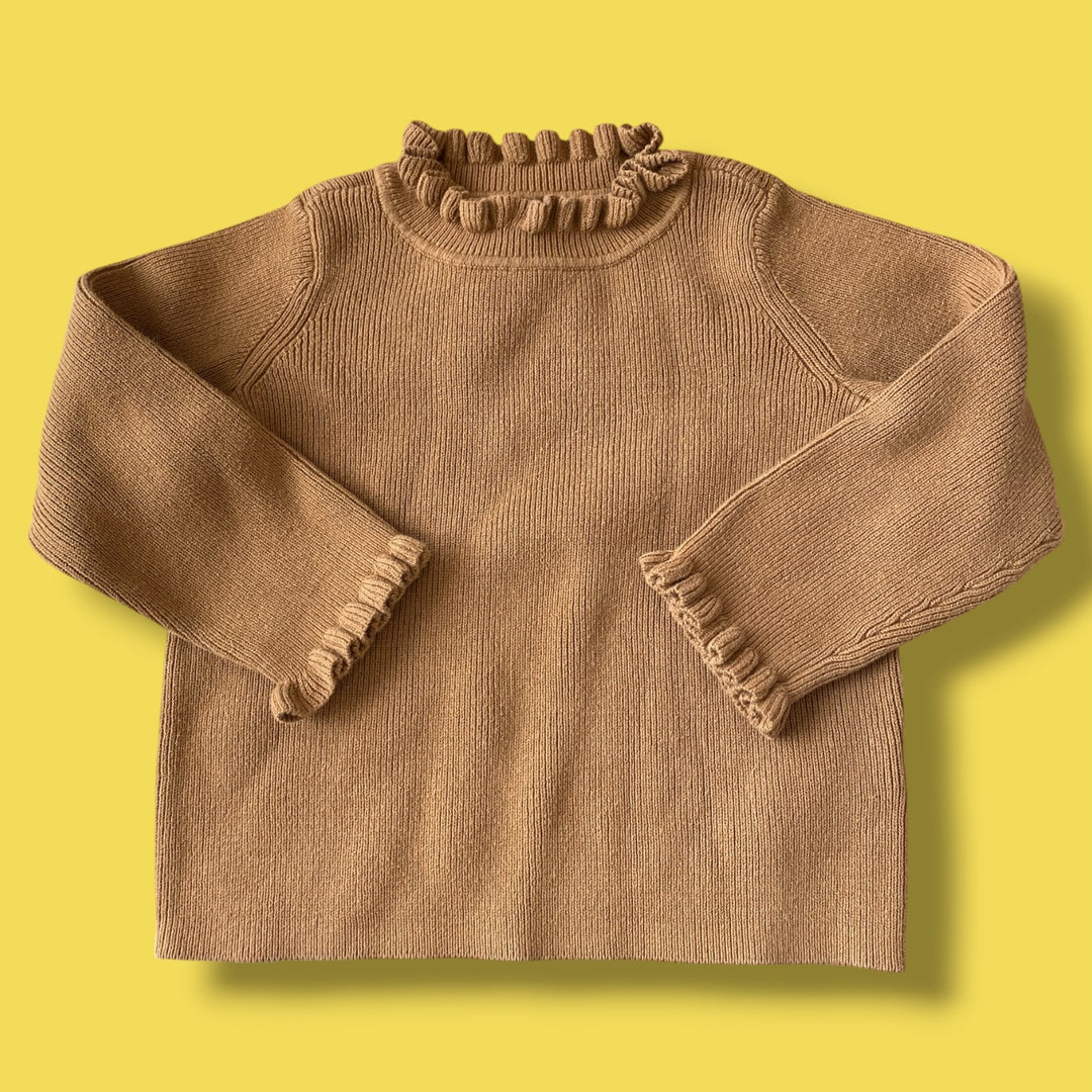 Brown Gap Knit Sweater, 3Y