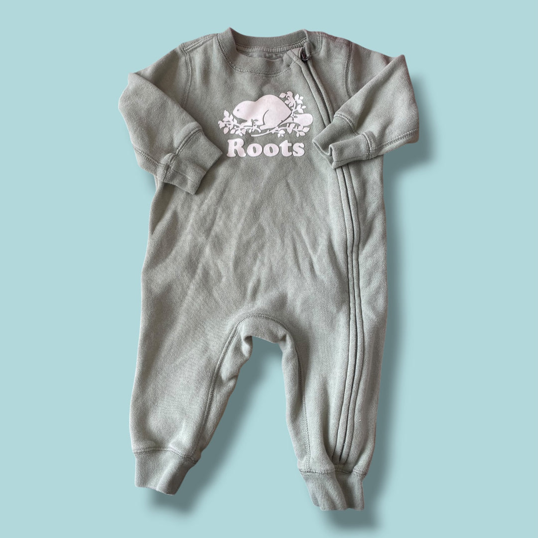 Green Roots Romper, 6-12m
