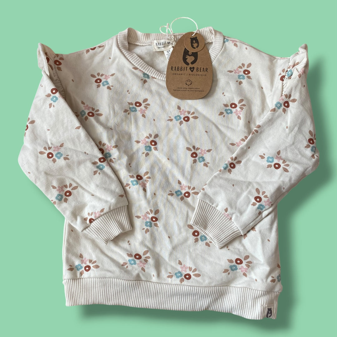 Cream Rabbit Bear NWT Sweater, 3Y