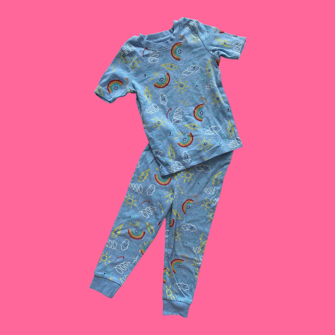 Blue George 2 piece PJS, 3Y