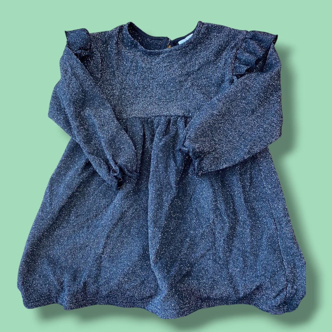 Black Zara Sparkle Dress, 5-6Y