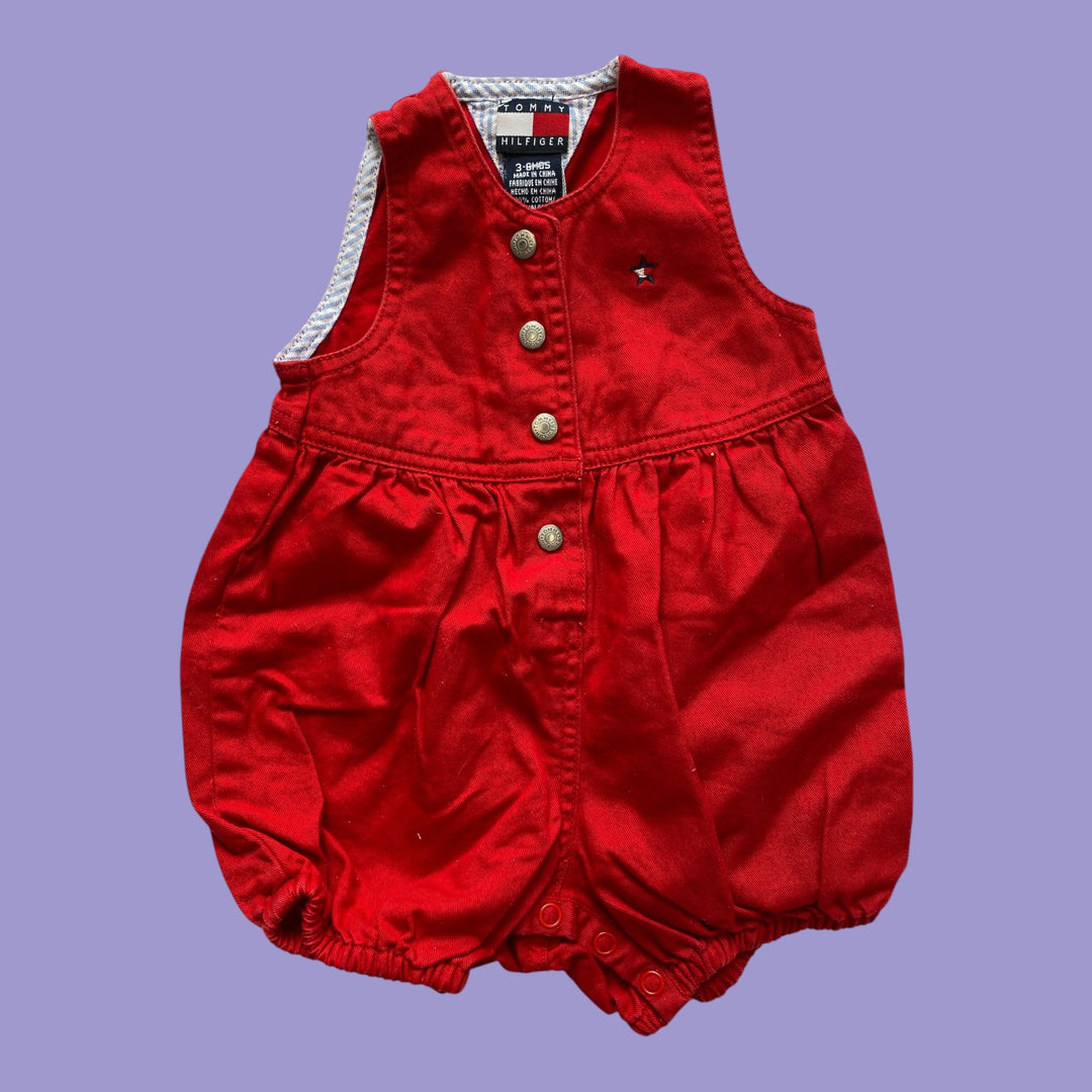 Red Tommy Hilfiger Romper, 3-6m