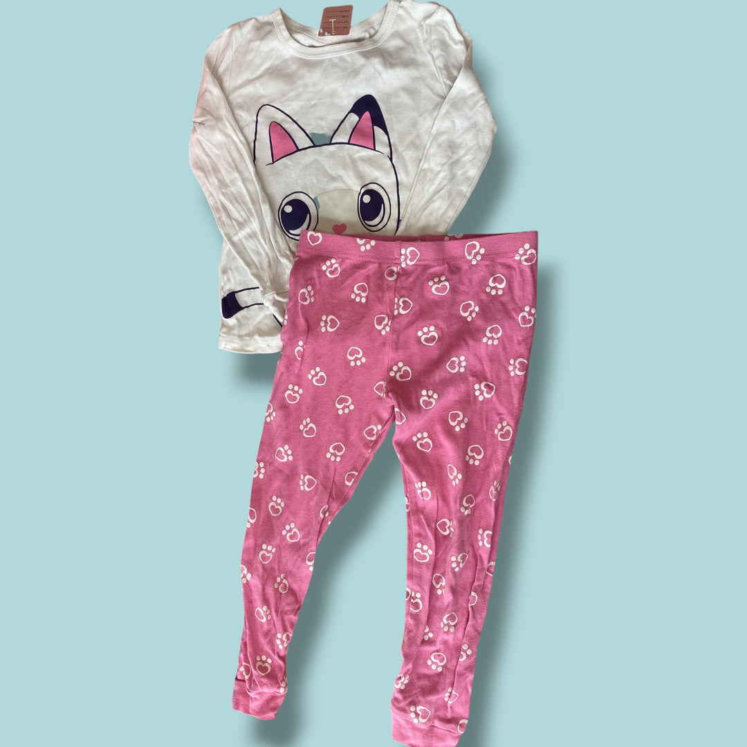 White Gabby Dollhouse PJS, 5Y