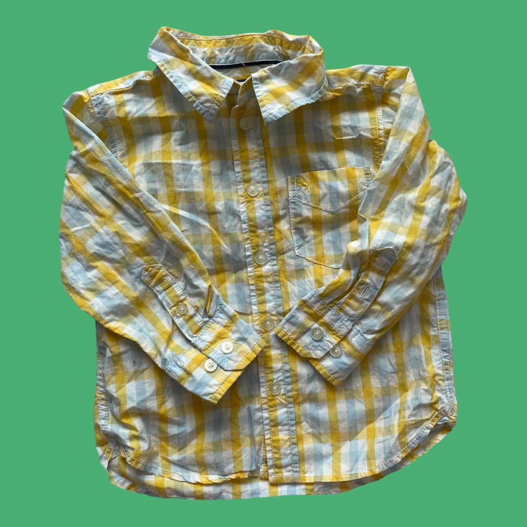 Plaid LOGG Button up , 2-3Y