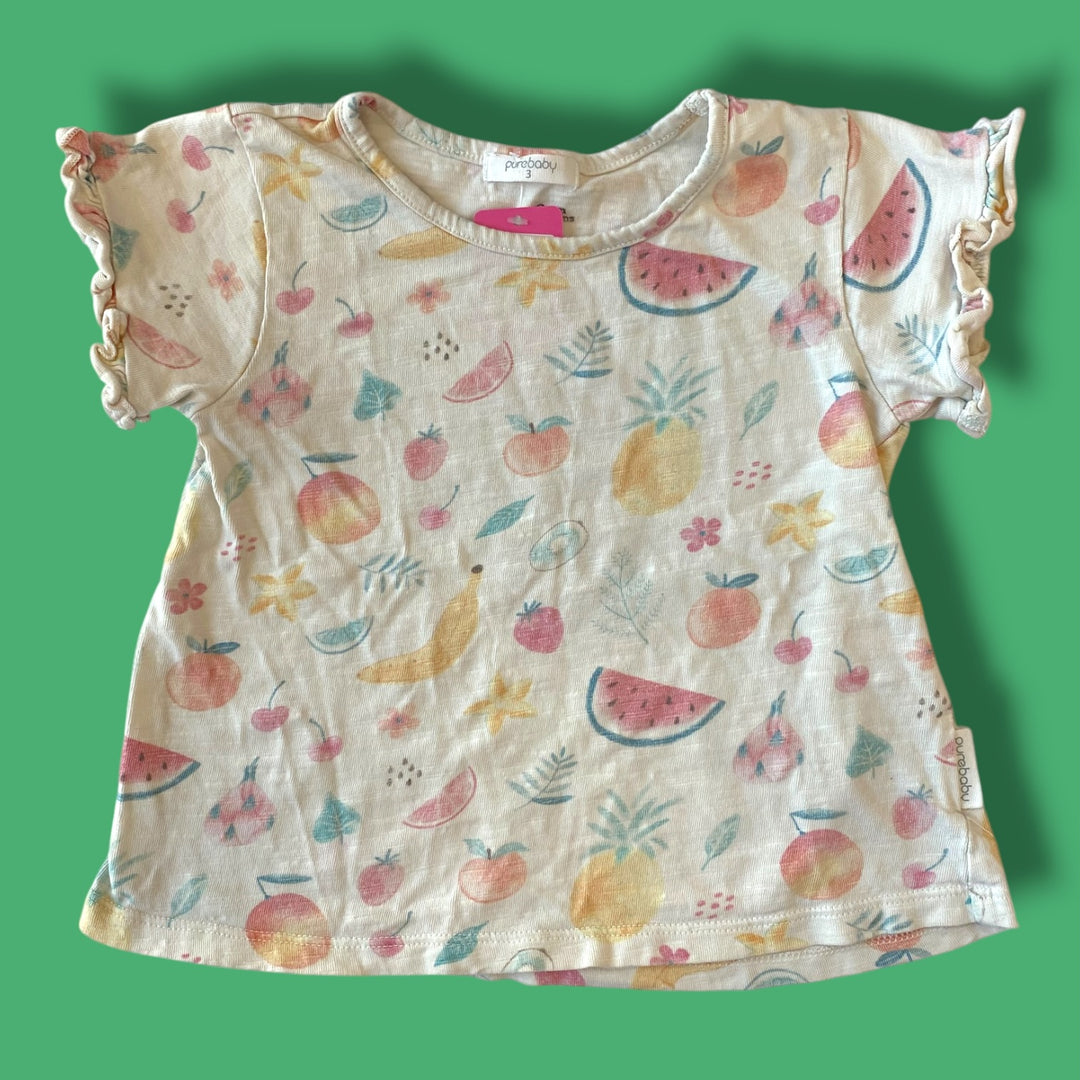 multi Pure baby fruit tee, 3Y