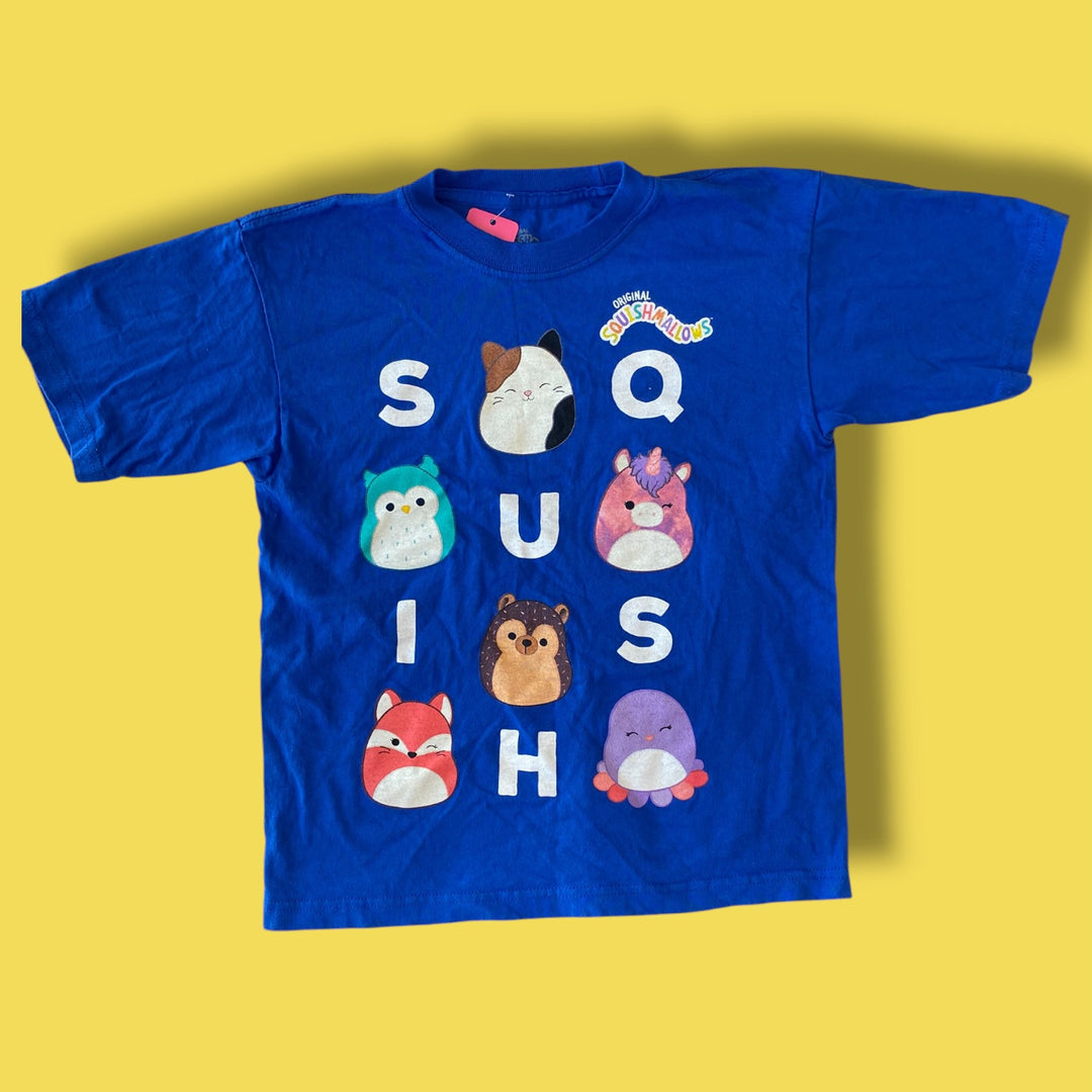 blue squishmallow tee, 7/8y