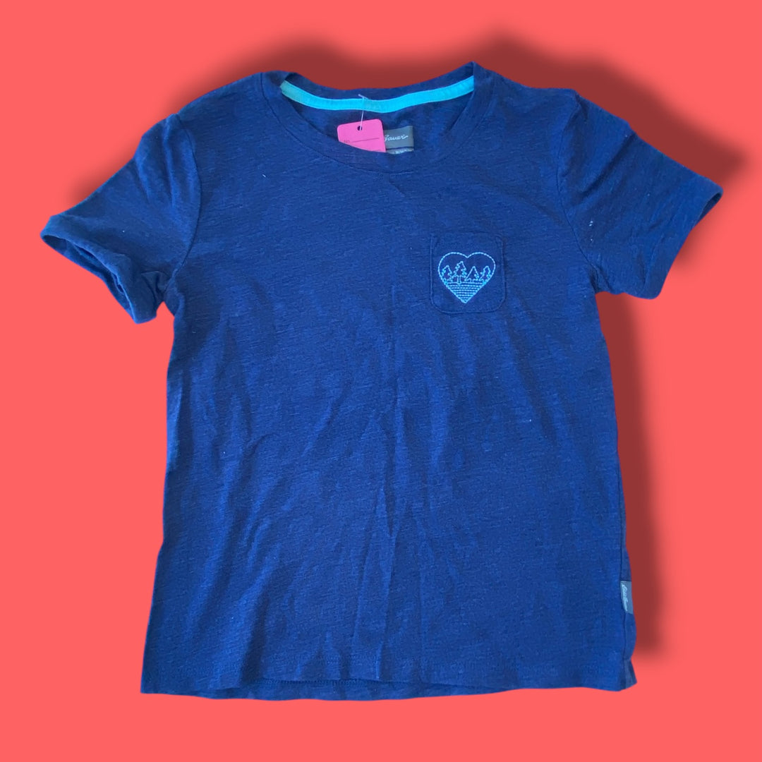 blue eddie bauer tee, 7/8y