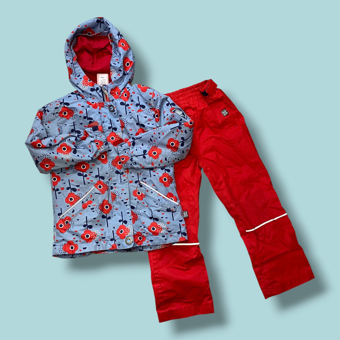 Red Deux Par Deux 2 piece set (Thinner Pants), 6Y