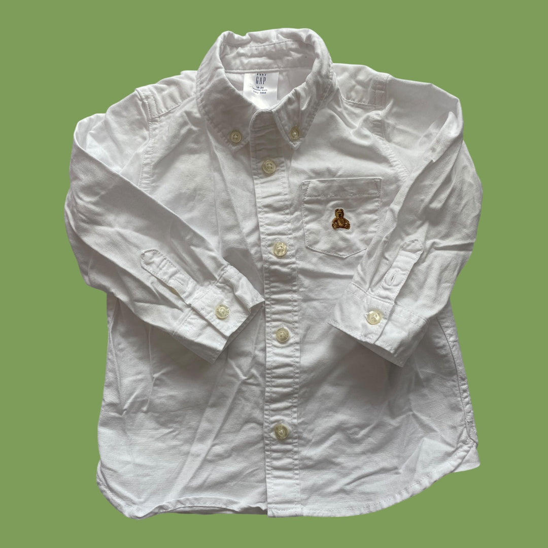 White gap Button-Ups, 18-24m
