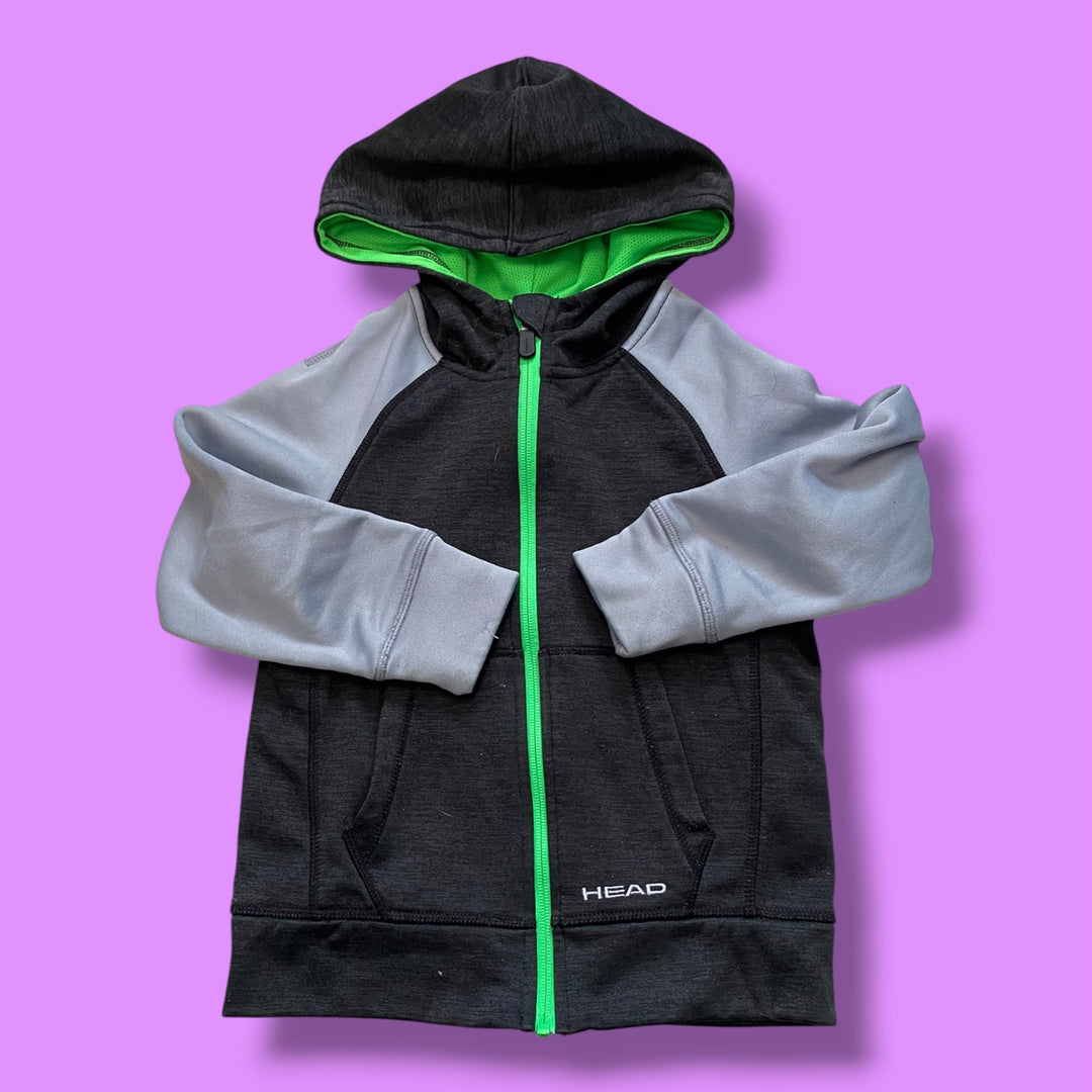 black head zip up, 5/6y