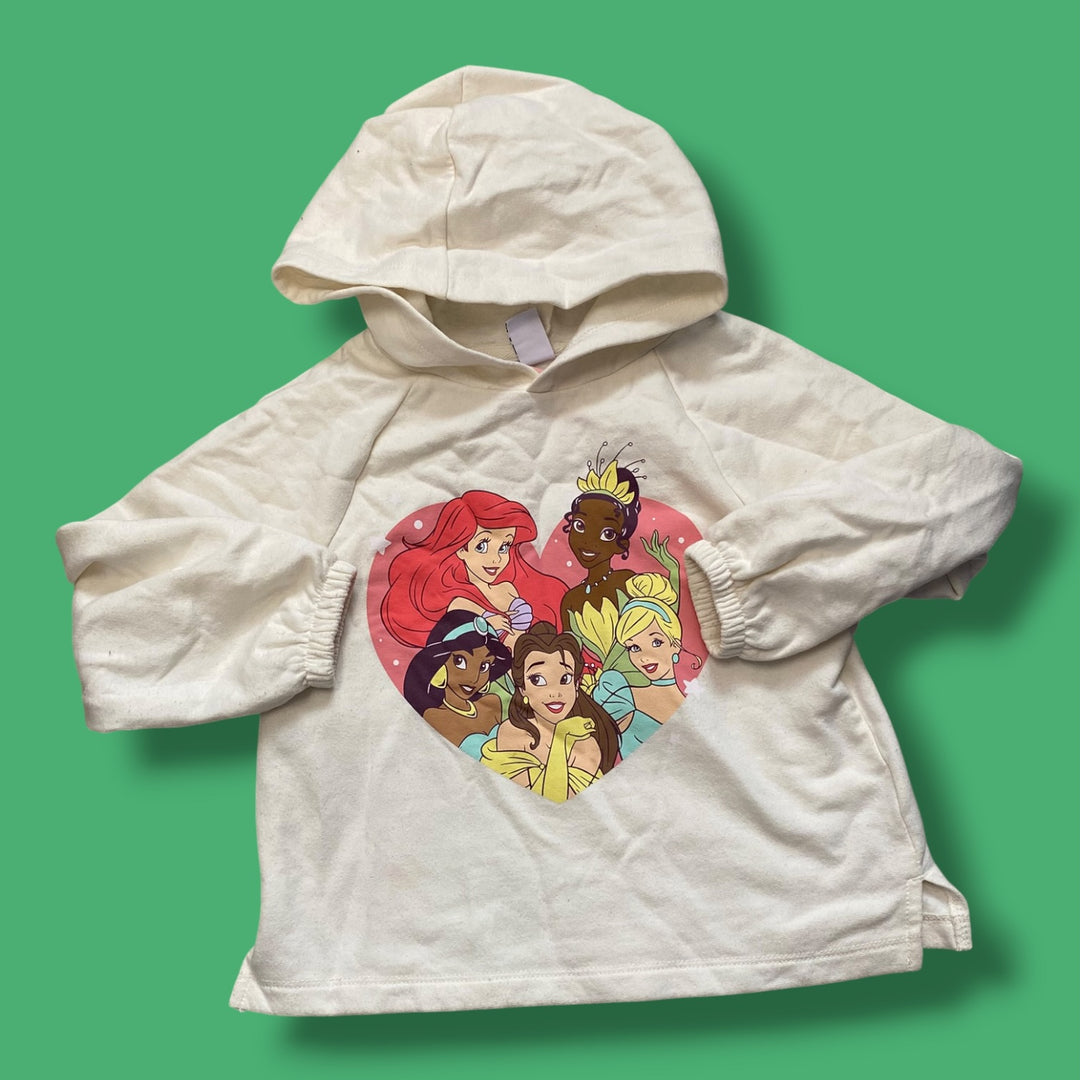 cream Old Navy princess hoody, 5y