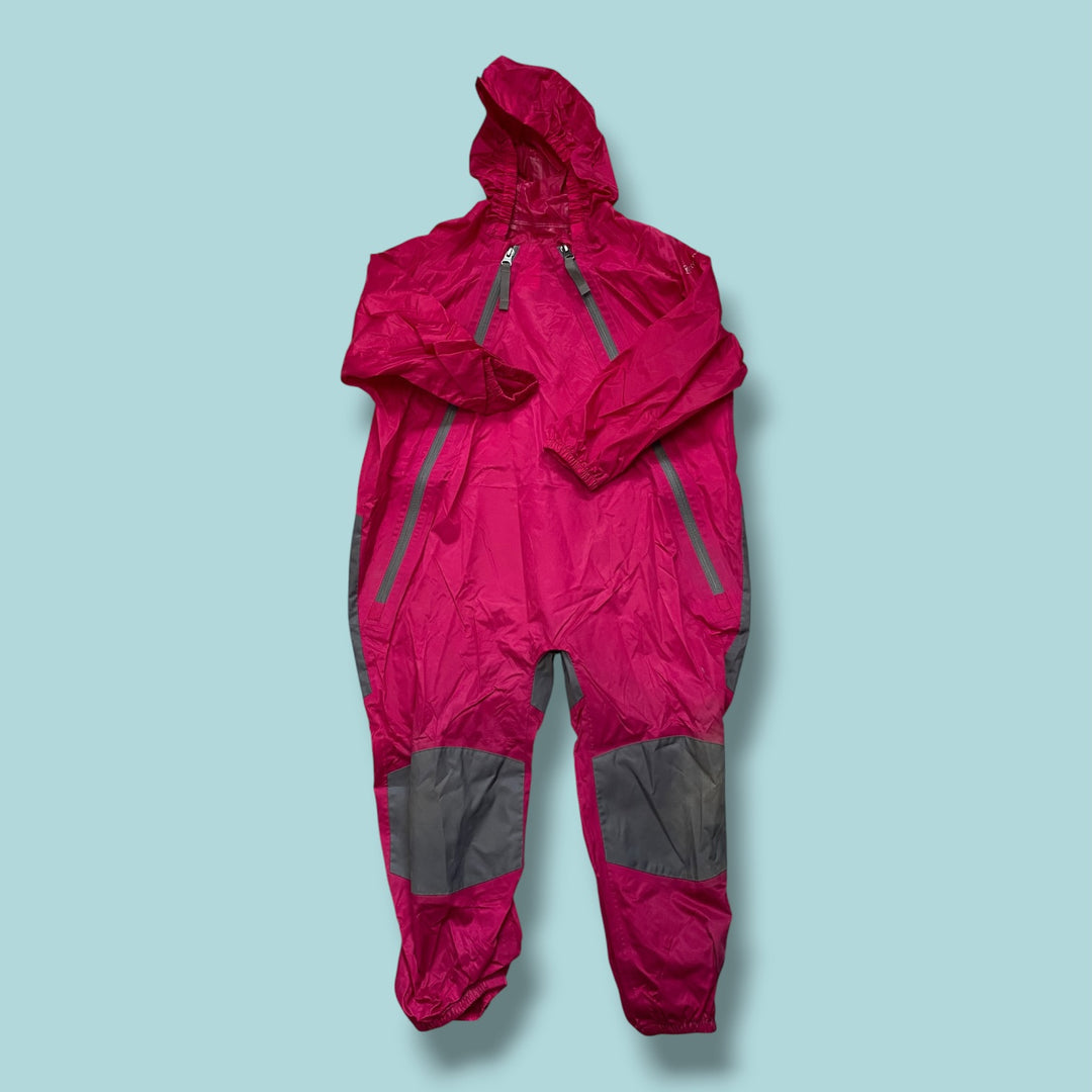 pink cloudveil rainsuit, 4y