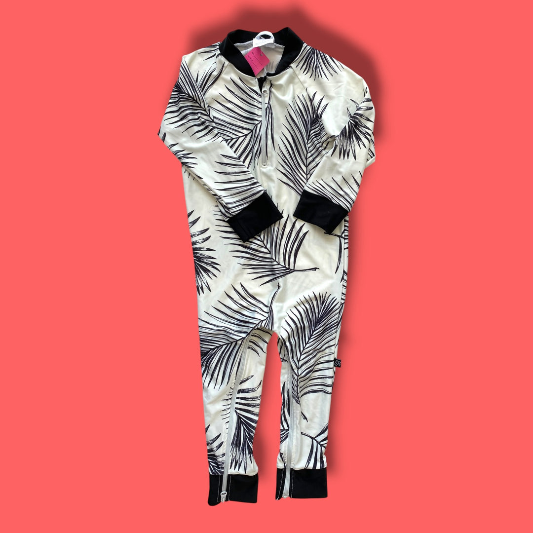 black/white  Honeysuckle Rashguard, 3Y