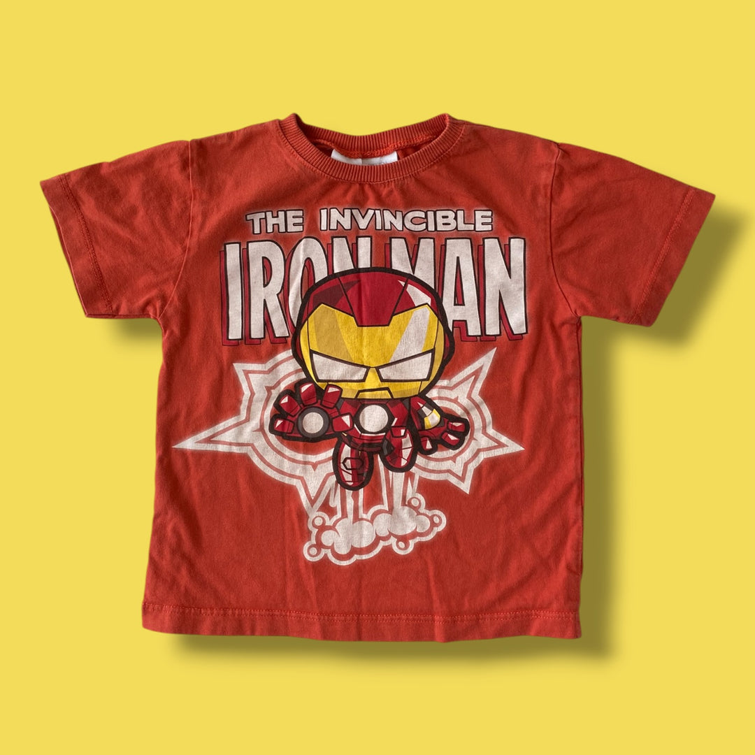 red Zara iron man tee, 3-4Y