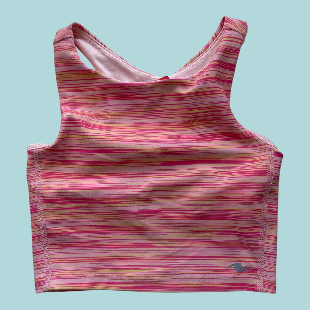orange Athletic Works striped tank, 7/8Y