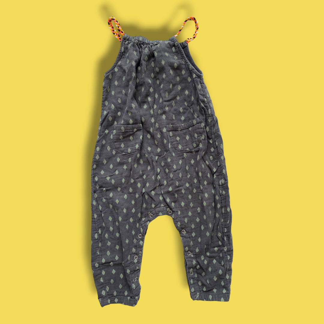 black Art Class geometric romper, 2Y