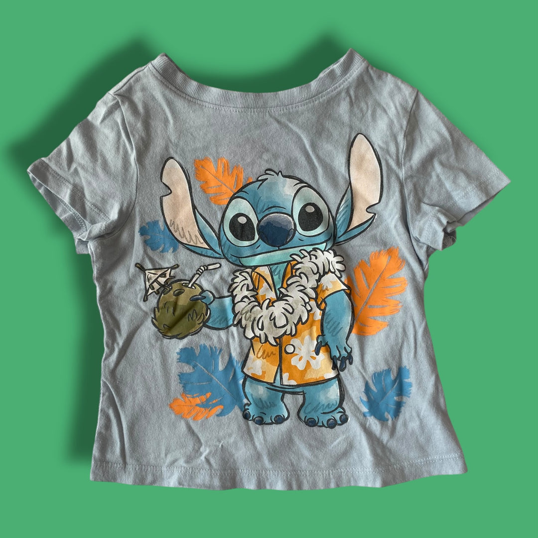 blue Old Navy stitch tee, 2Y