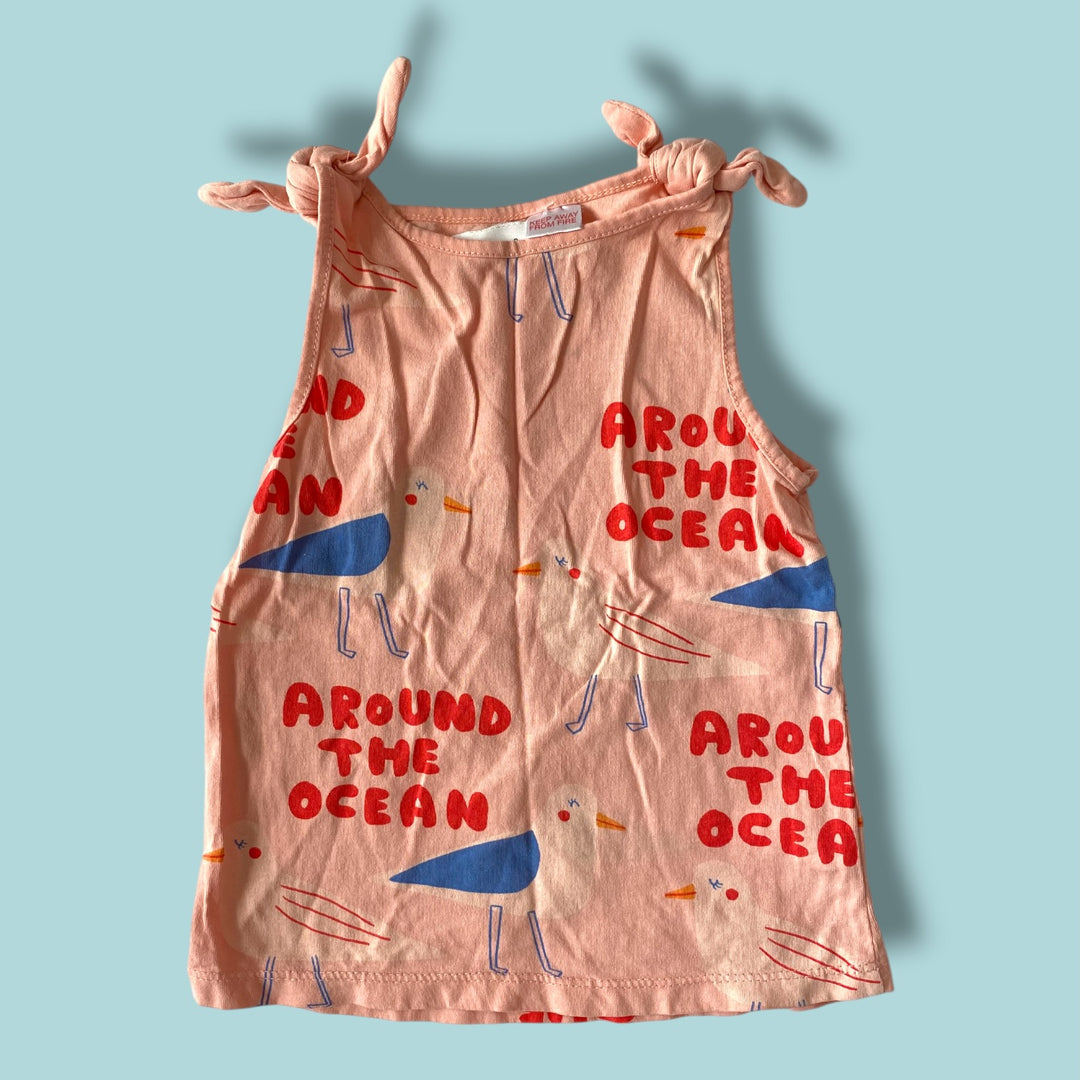 pink Zara seagull tank, 2Y