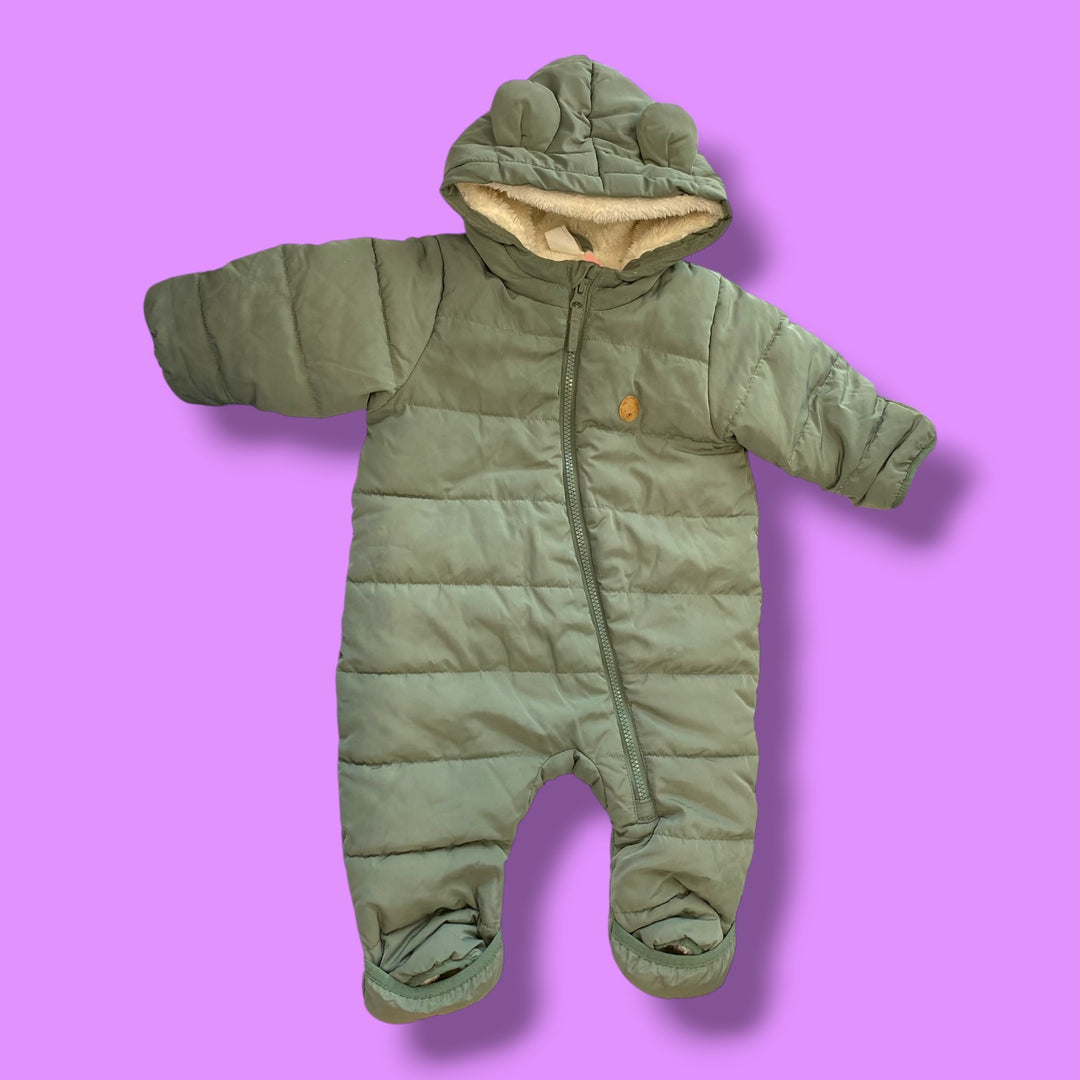 Green H&amp;M Snowsuit, 4-6m