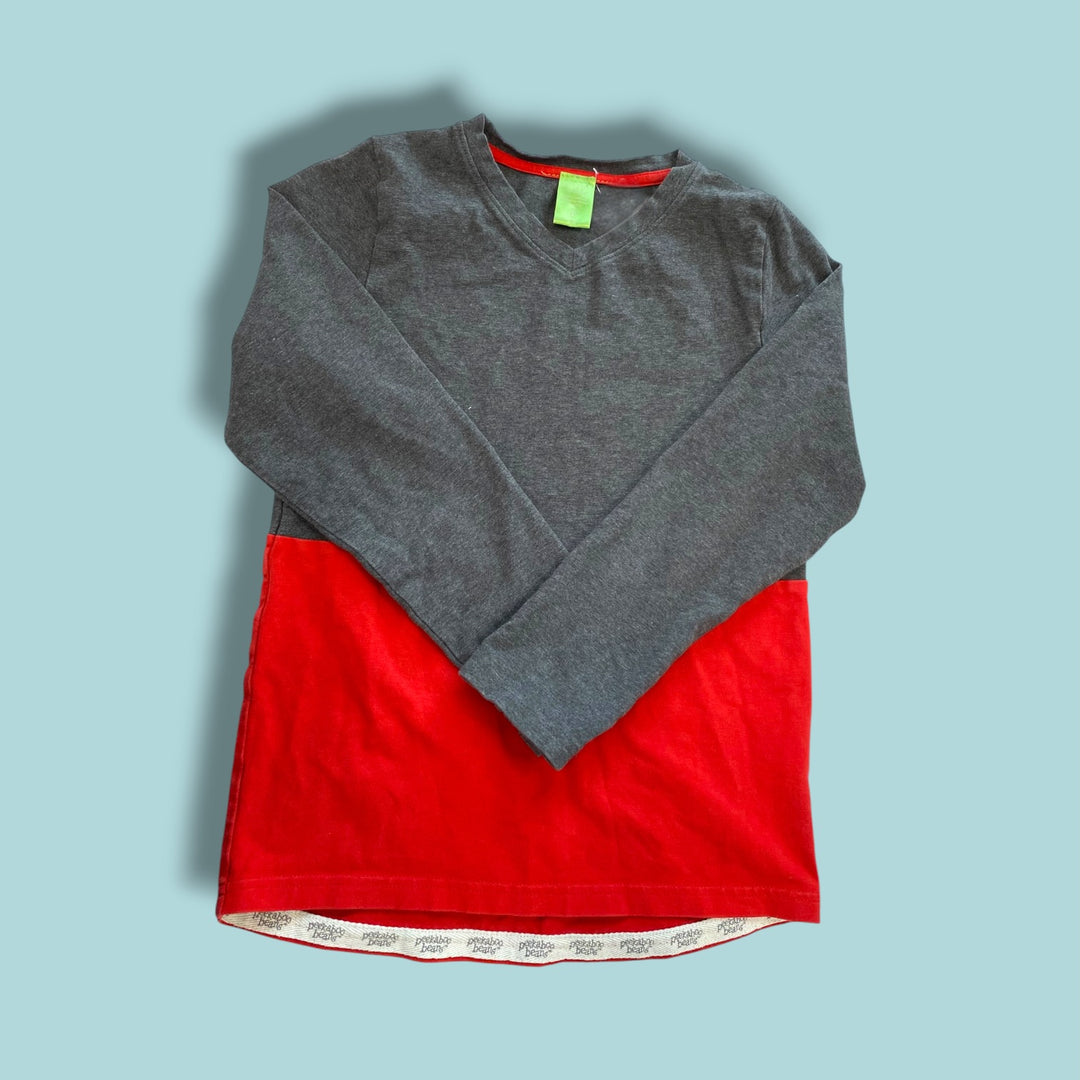 Grey/Red Peekaboo Long, 8Y