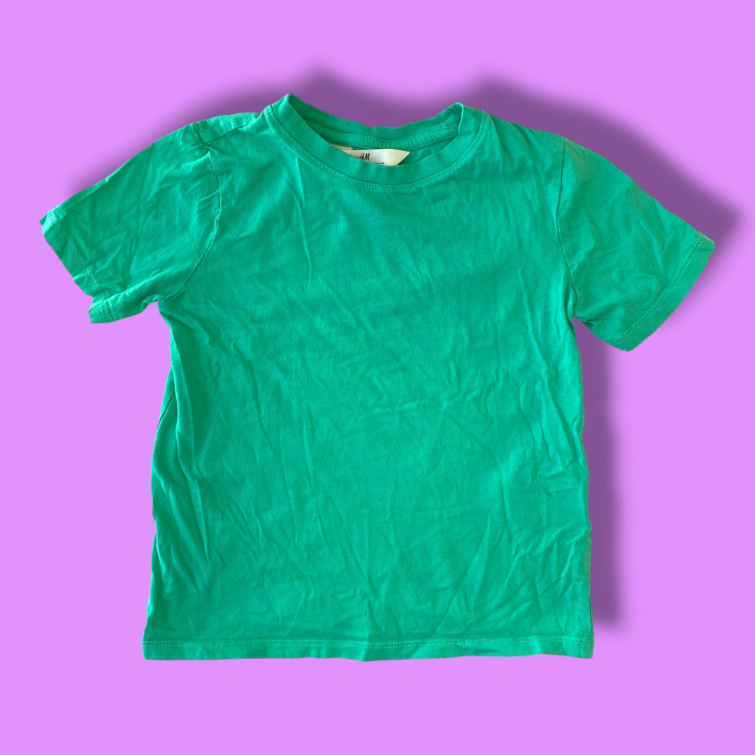green h&amp;m tee, 4-6Y