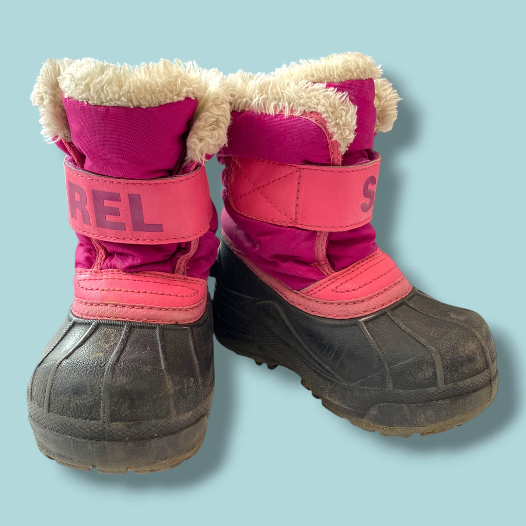 pink sorels winter boot, 7.0
