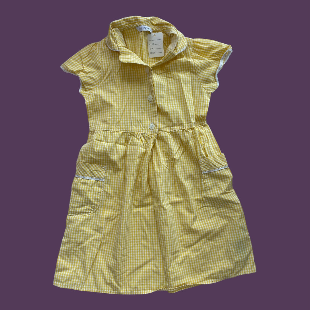 Yellow M&amp;S Dress, 3-4Y