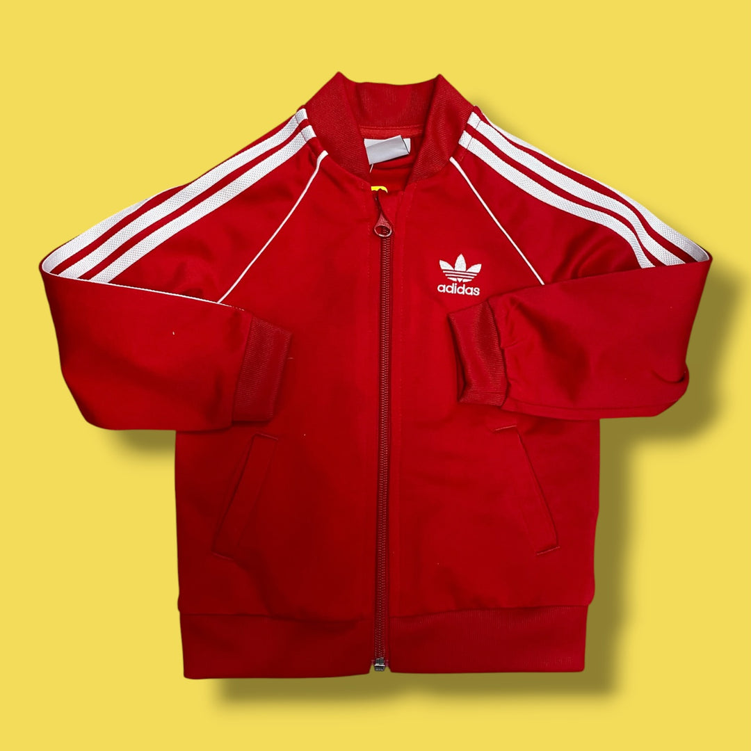 red Adidas zip up , 18m