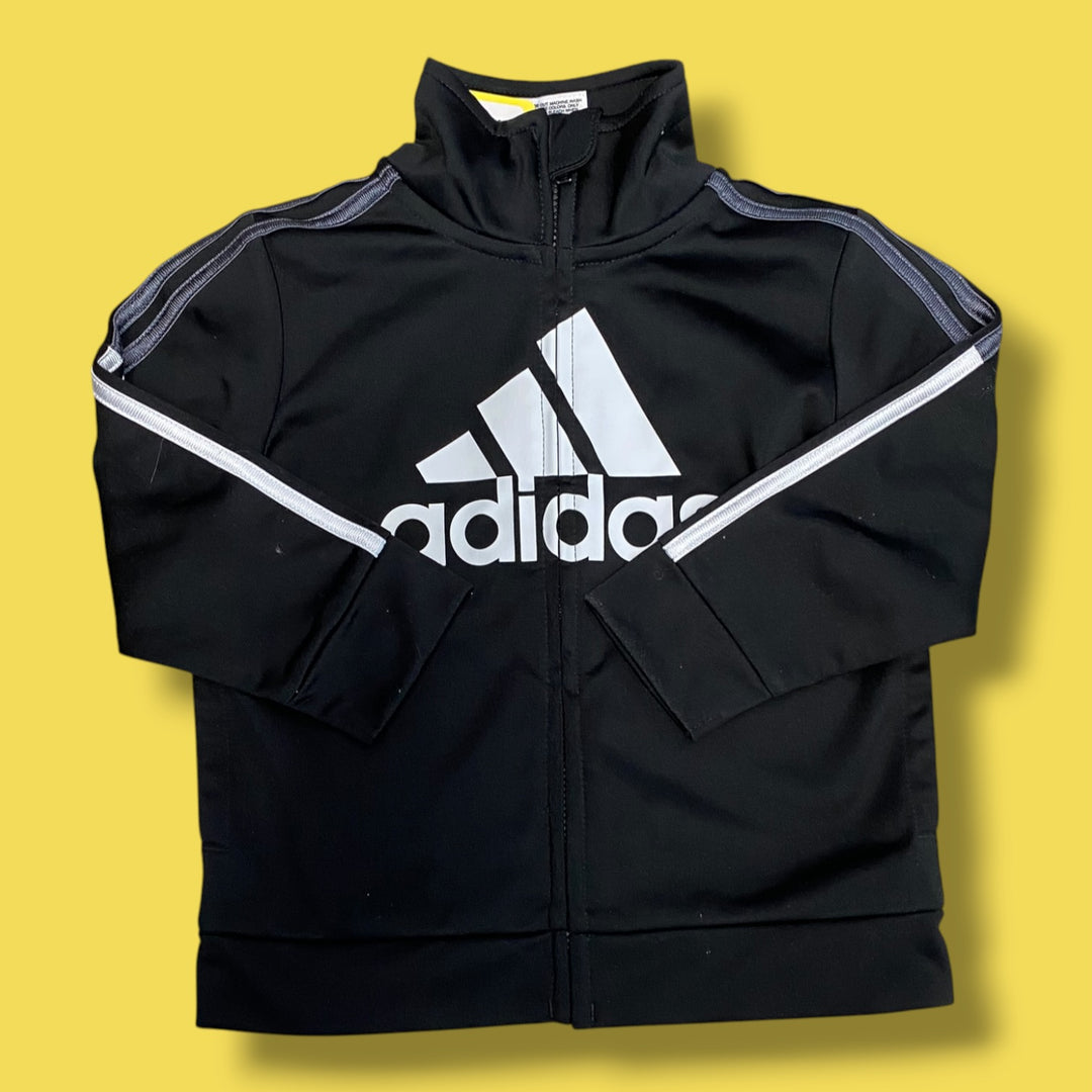 black Adidas zip up, 18m