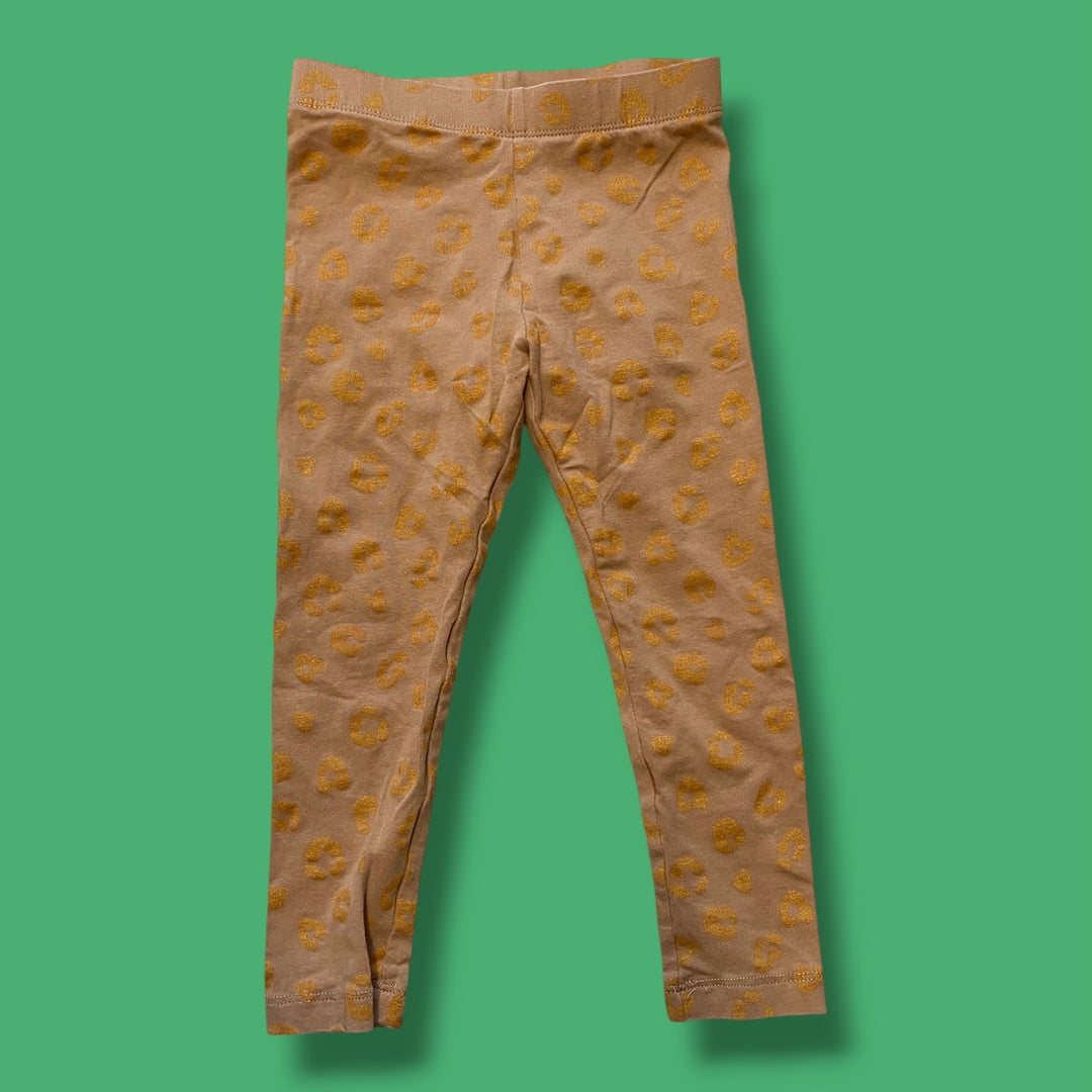 Brown Joe Fresh leopard legging, 3Y