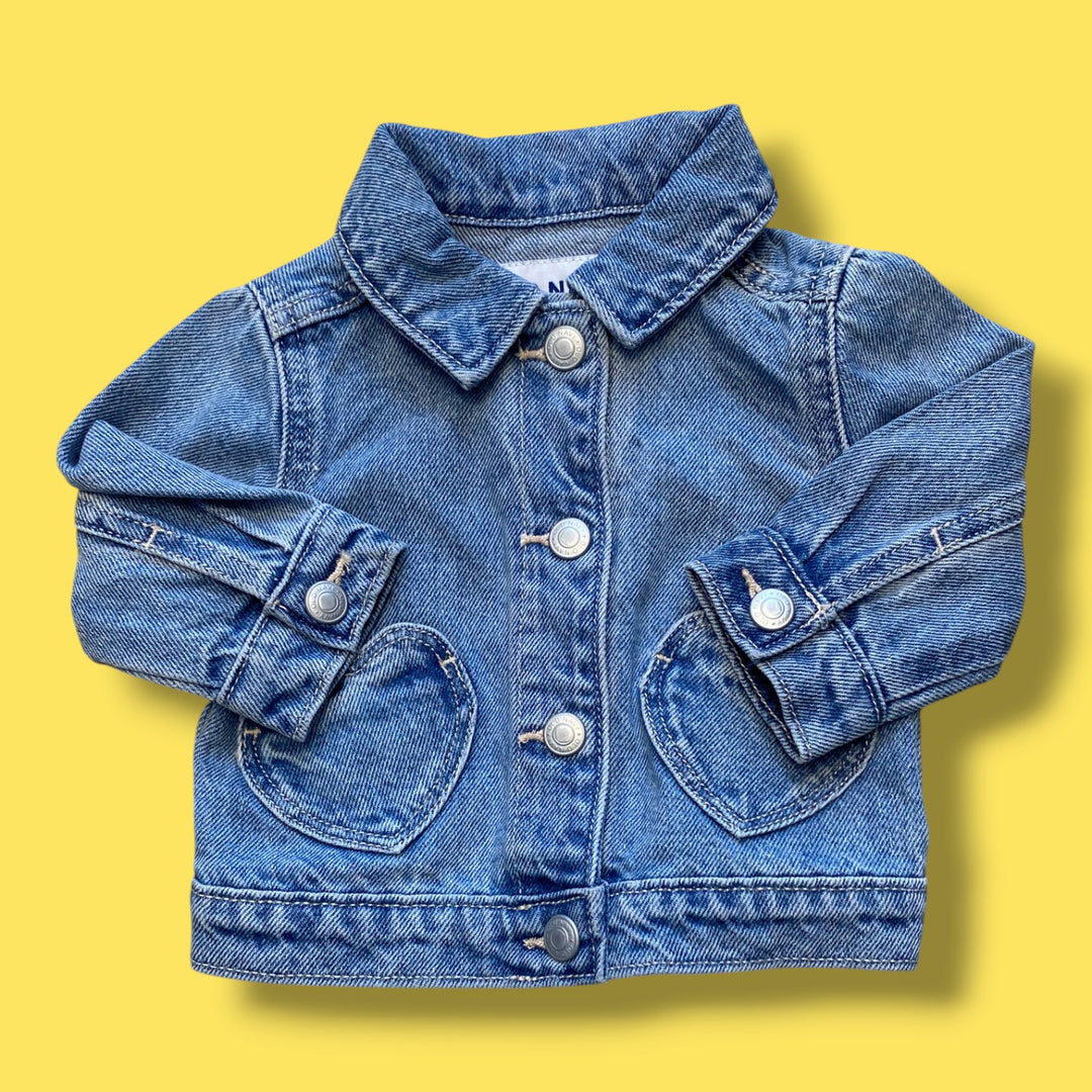 Blue Old Navy denim jacket, 3-6m