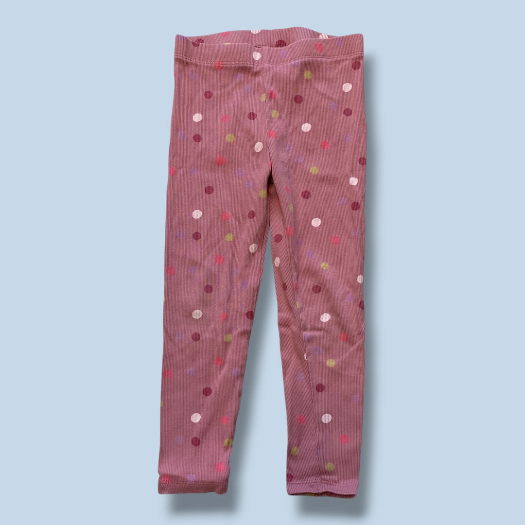 Pink next leggings, 2/3y