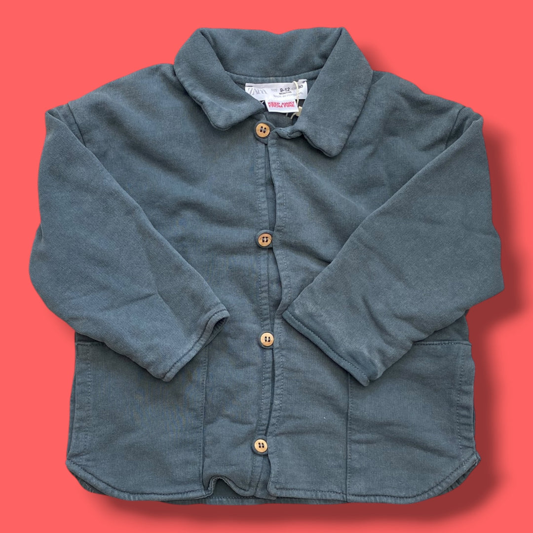 greyish Zara button top NWT, 9-12m