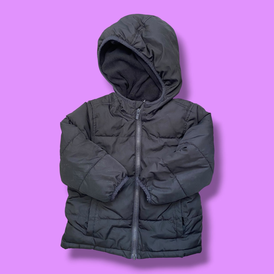 black Old Navy puffer, 3y