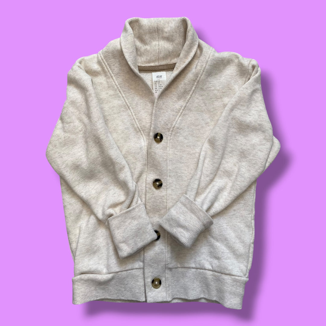 cream h&amp;m button cardigan, 3y