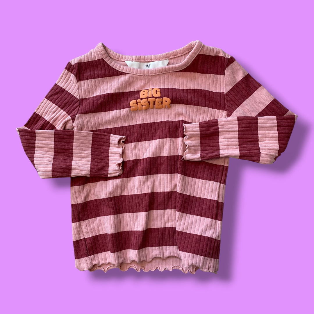 Pink H&amp;M striped long , 18-24m