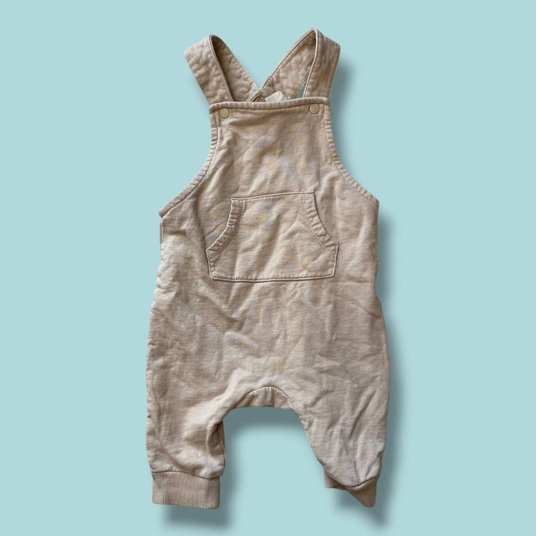beige H&amp;M overalls, 4-6m