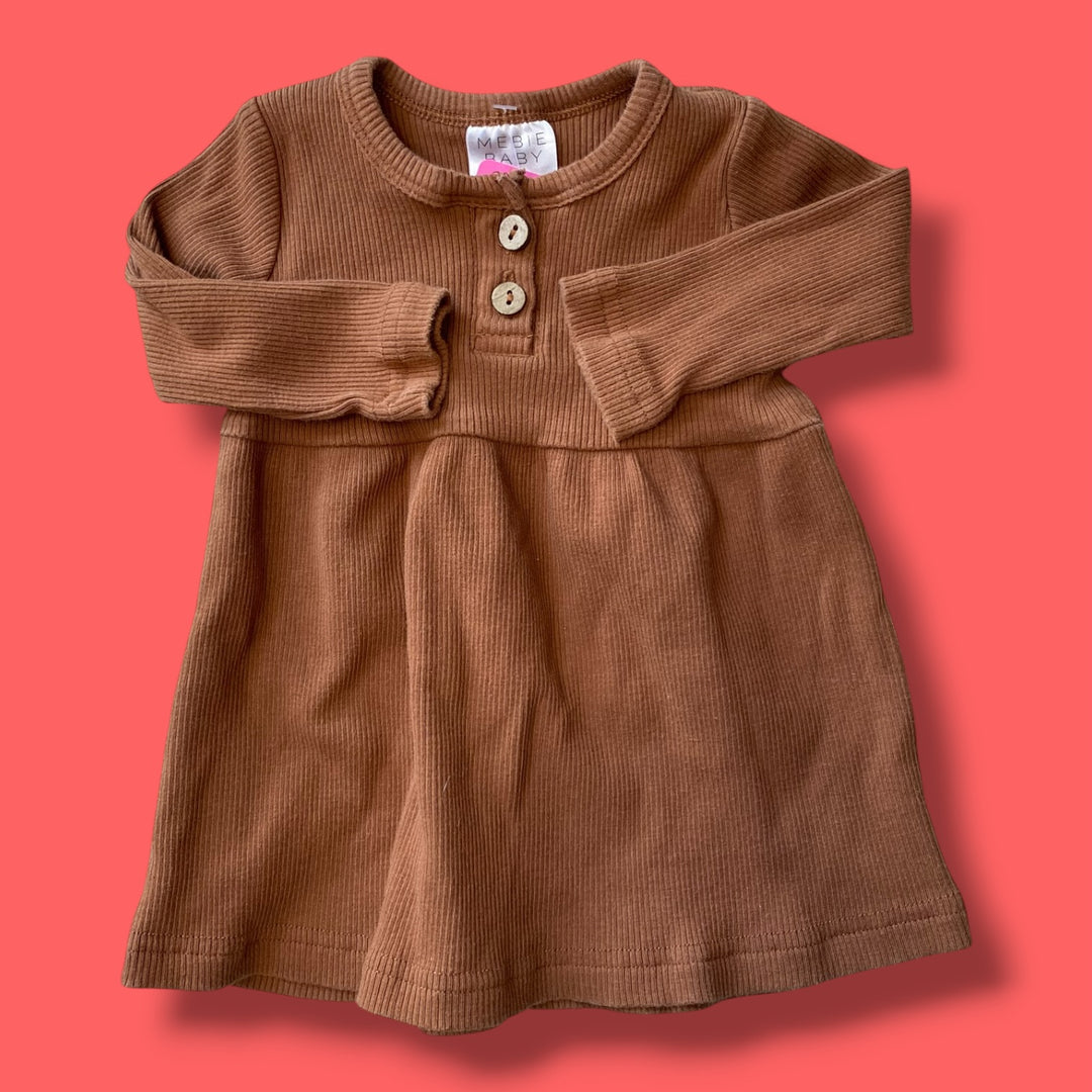 orange Meibe ribbed dress, 0-3m