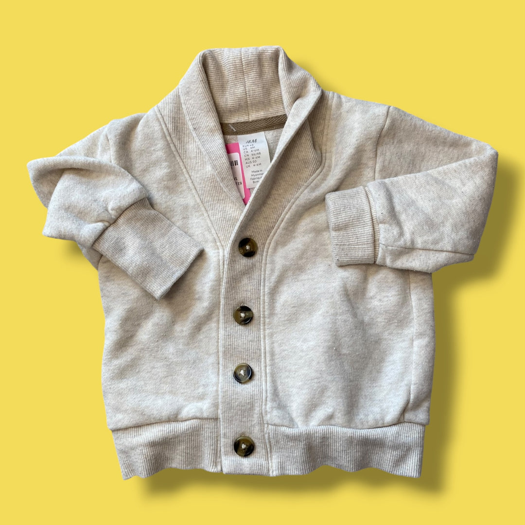 White H&amp;M cowl neck sweater, 4-6m