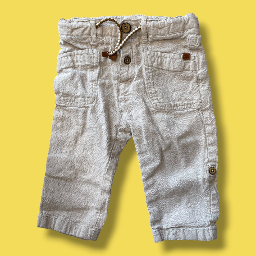 cream Zara pants, 9-12m
