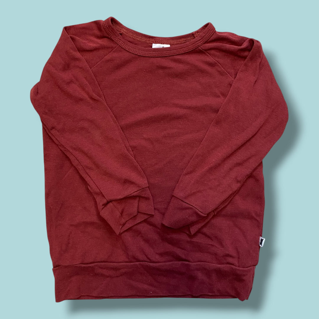 burgundy Little &amp; Lively long sleeve, 3/4y