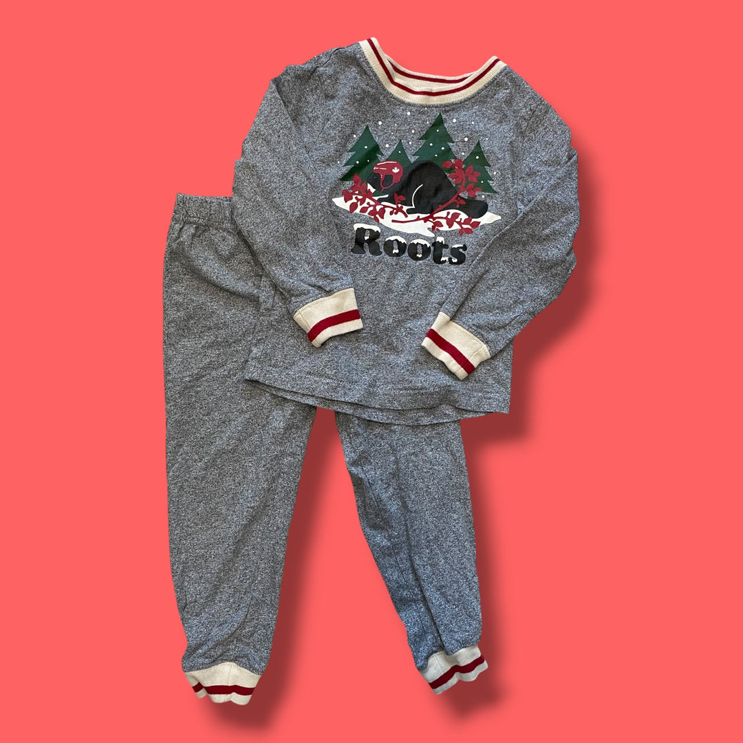 grey roots 2 piece pjs, 3y